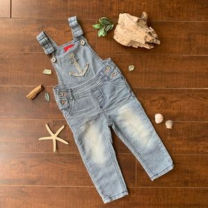 S. Oliver Pinstripe Nautical Anchor Overalls 86